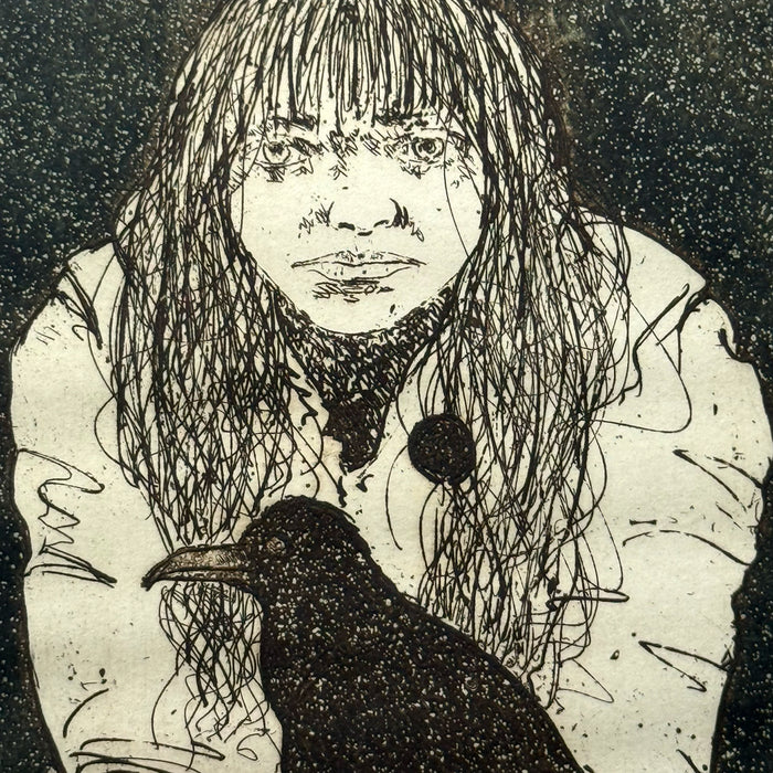 108. Her Crow - Etching