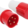 16A 5-Pin Straight Industrial Plug & Socket (Male & Female) – IP44 | 400V (3P+N+E)