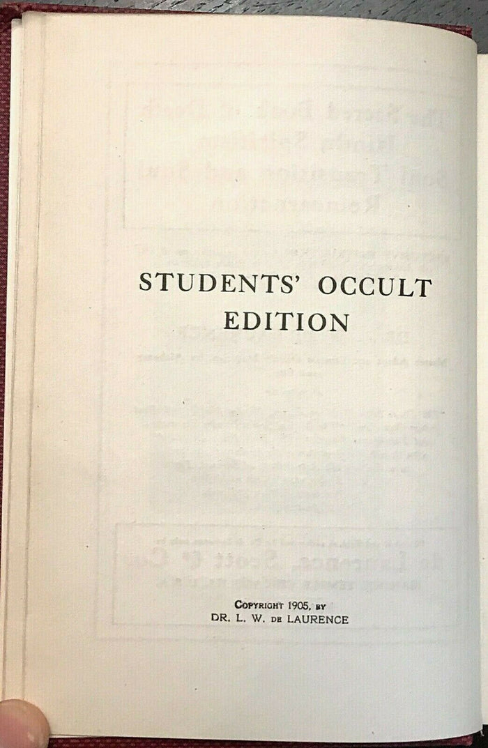 1907 SACRED BOOK OF DEATH SPIRITISM SOUL REINCARNATION - De Laurence OCCULT