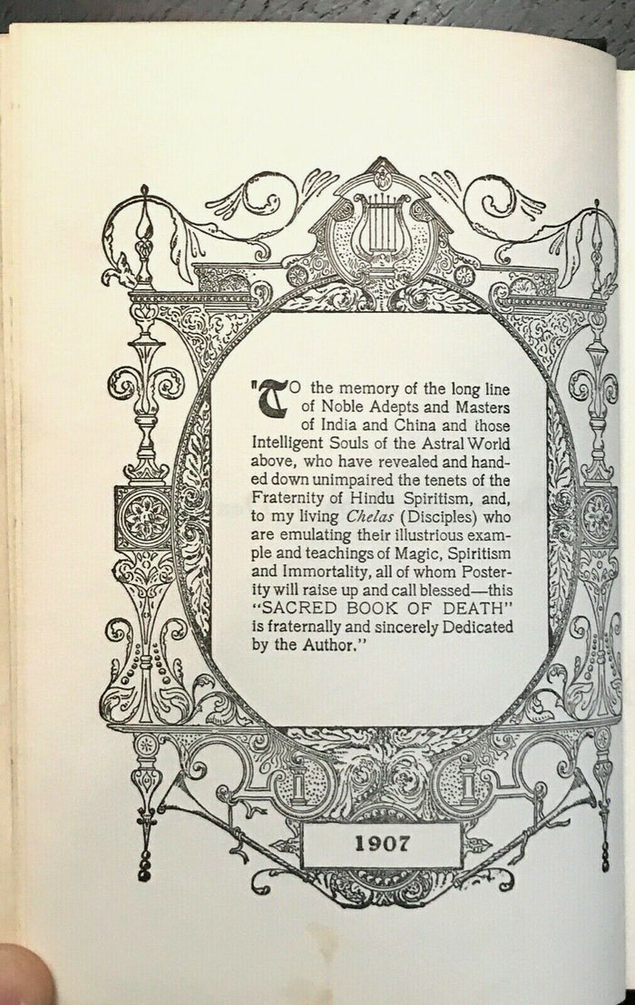 1944 SACRED BOOK OF DEATH SPIRITISM SOUL REINCARNATION - De Laurence OCCULT