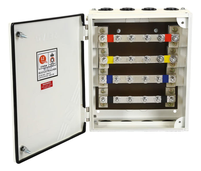 200 A Copper Busbar Chamber (3-Phase + Neutral) – High-Current Distribution Enclosure