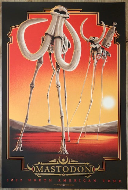 2022 Mastodon - North American Tour Silkscreen Concert Poster by Patrick Connan