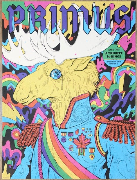 2022 Primus - Edmonton Silkscreen Concert Poster by Delicious Design