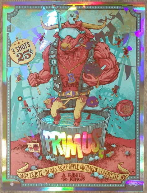 2022 Primus - Lafayette Foil Variant Concert Poster by Dan Dippel
