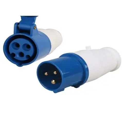 3-Pin 32A Industrial Plug & Socket Set (Male + Female) – IP44 Rated | Complete Splash-Proof Power Connection Kit