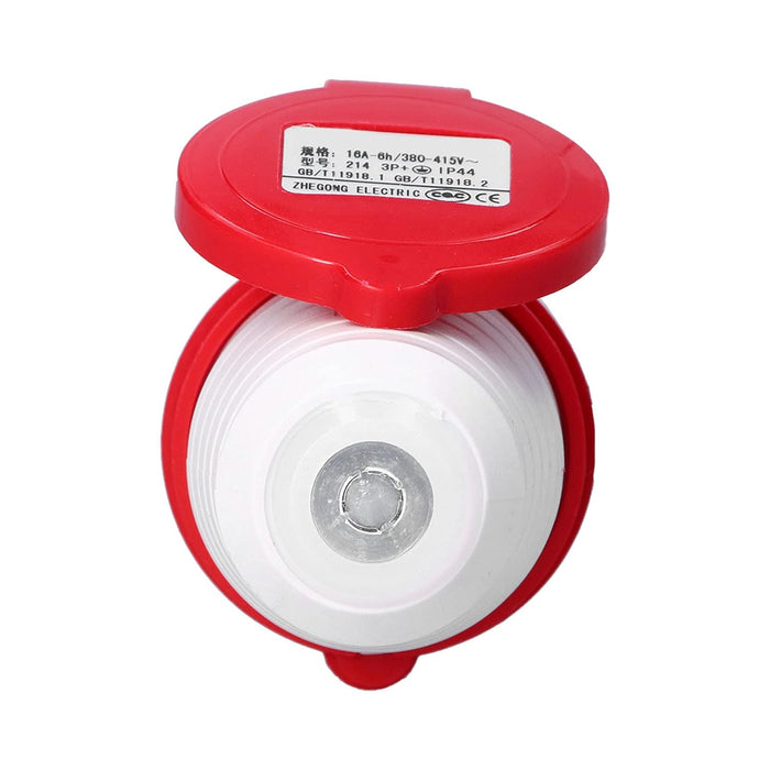 32A 4-Pin Straight Industrial Plug & Socket (Male & Female) | IP44 | 3P+E Inline Connector Set