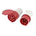 32A 5-Pin Straight Industrial Plug & Socket (Male & Female) – IP44 | 400V (3P+N+E)