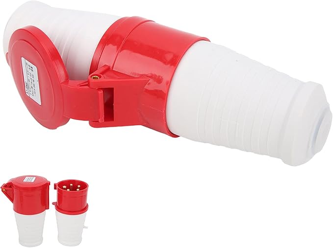 32A 5-Pin Straight Industrial Plug & Socket (Male & Female) – IP44 | 400V (3P+N+E)
