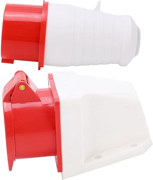 32A 5-Pin Wall-Mount Industrial Plug & Socket (Male & Female) – IP44 | 400V (3P+N+E)