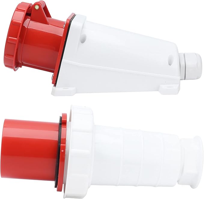 5-Pin Industrial Plug & Wall-Mount Socket (Male & Female) – IP44 | 400V (3P+N+E)