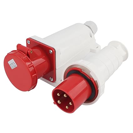 5-Pin Industrial Plug & Wall-Mount Socket (Male & Female) – IP44 | 400V (3P+N+E)