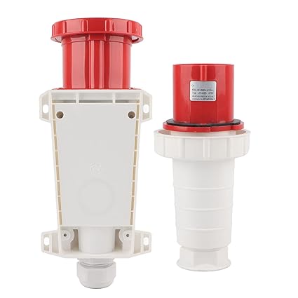 5-Pin Industrial Plug & Wall-Mount Socket (Male & Female) – IP44 | 400V (3P+N+E)