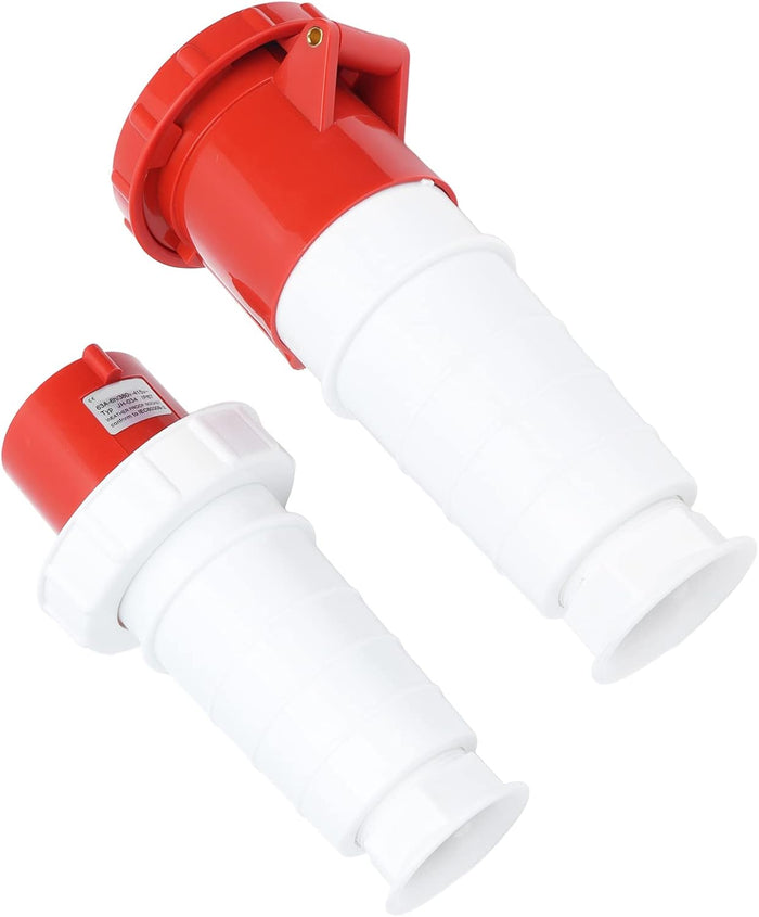 63A 5-Pin Straight Wall Plug & Socket (Male & Female) – IP44 | 400V (3P+N+E)