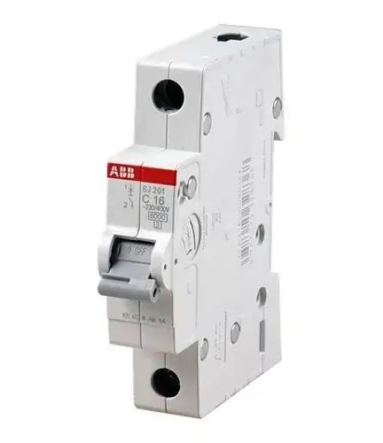 ABB SJ201T 1-Pole Miniature Circuit Breaker – 20A, C-Curve, 3kA Breaking Capacity (2TAZ144100R0204)