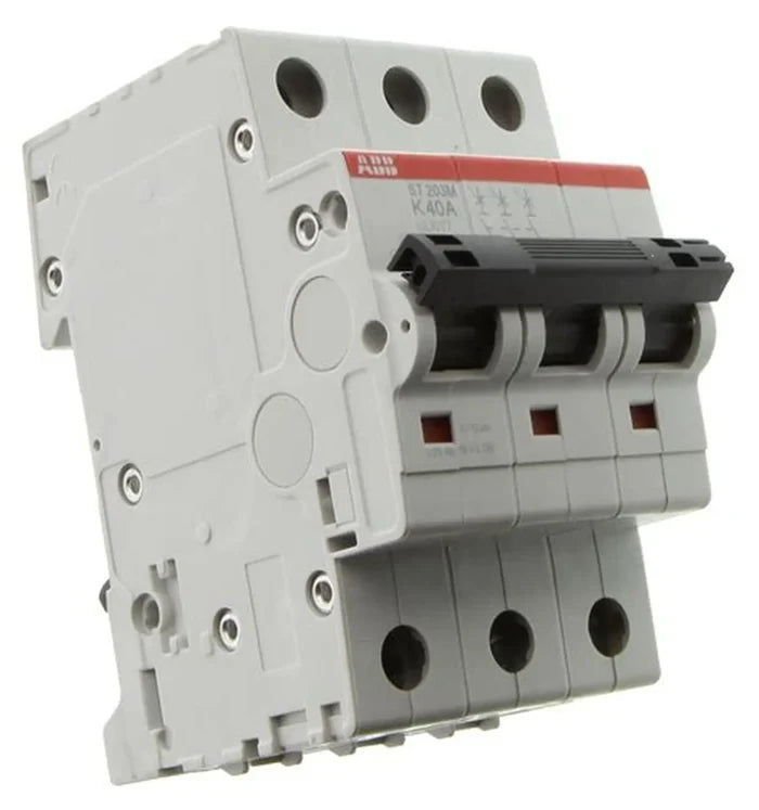 ABB SJ203T 3-Pole Miniature Circuit Breaker – 20A, C-Curve, 3kA Breaking Capacity (2TAZ144300R0204)