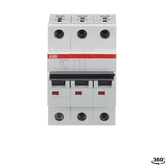 ABB SJ203T 3-Pole Miniature Circuit Breaker – 25A, C-Curve, 3kA Breaking Capacity (2TAZ144300R0254)