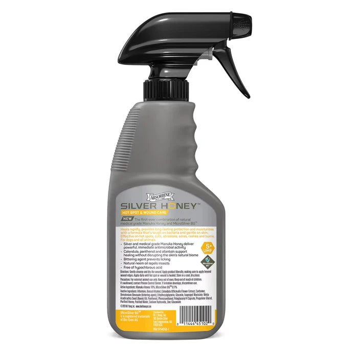 Absorbine Pet - Silver Honey Hot Spot & Wound Care Spray 8 fl oz.