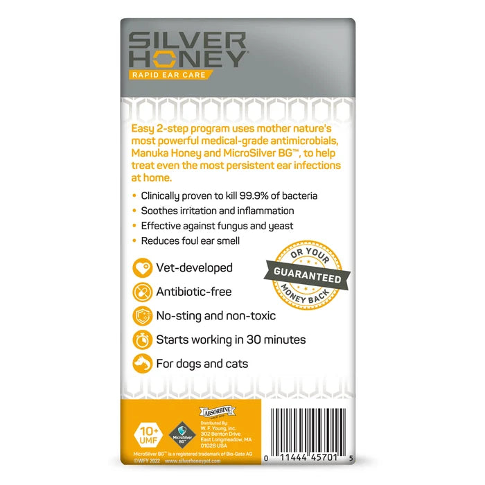 Absorbine Pet - Silver Honey Rapid Ear Care Vet Strength Ear Treatment