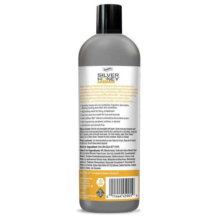 Absorbine Pet - Silver Honey Rapid Skin Relief Medicated Shampoo, 16 fl oz