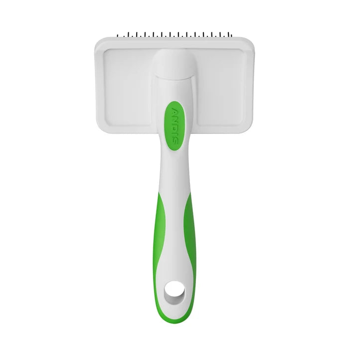 Andis Medium Firm Slicker Brush - Green/White - VBL