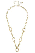 Avery Multi-Charm Collector Necklace Base -Shiny Gold