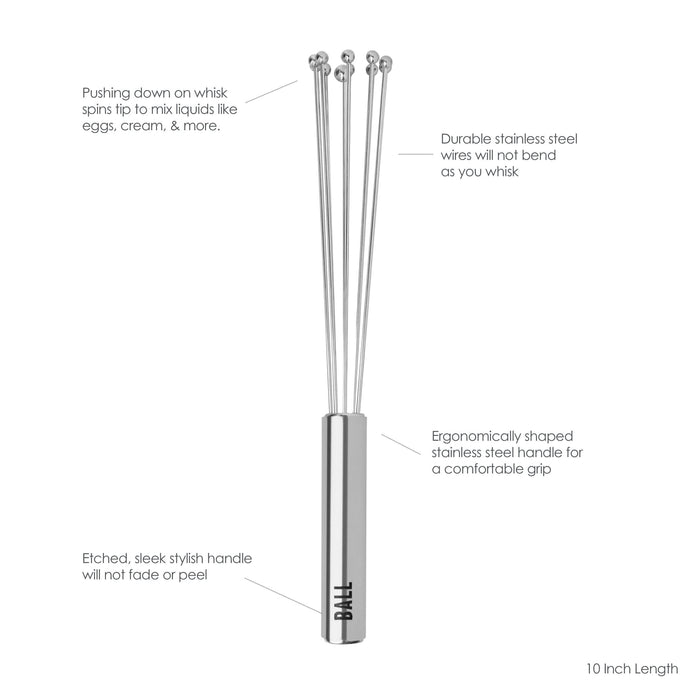 Ball Whisk 10" Stainless Steel