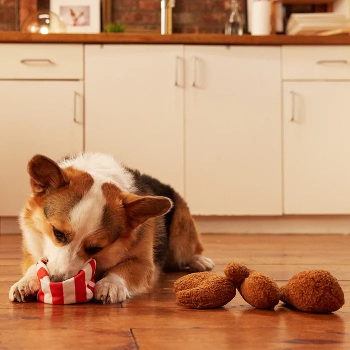 BARK Bucket O' Fried Licken Chicken Plush Dog Toy Small/Medium