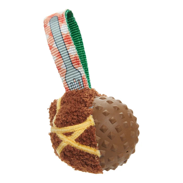 BARK Super Chewer A Squeaky Meat-A-Ball Dog Chew Toy M
