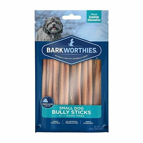 Barkworthies Bully Stick- Odor Free - 04" (Net Wt. 4 oz SURP)