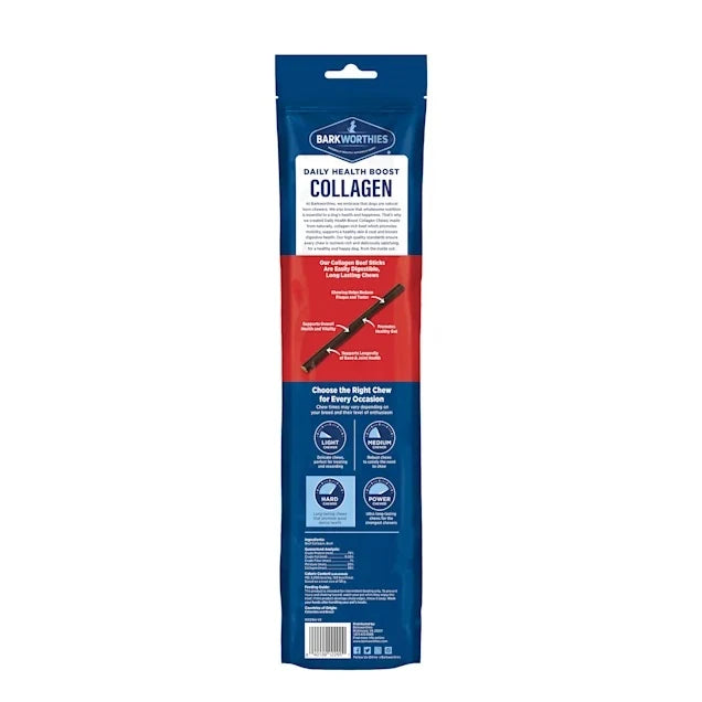 Barkworthies Collagen Beef Sticks Plain 12" 2pk