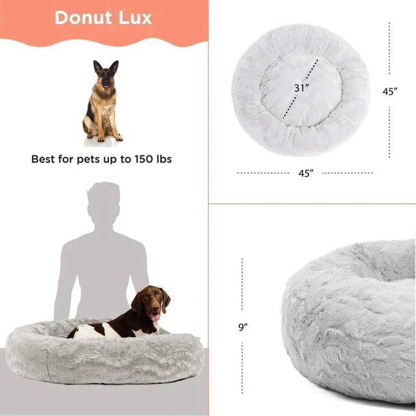 Best Friends by Sheri Lux Donut Dog Bed Grey 45"x45"