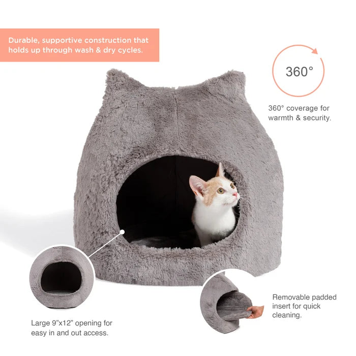 Best Friends by Sheri Meow Hut Fur Grey SM