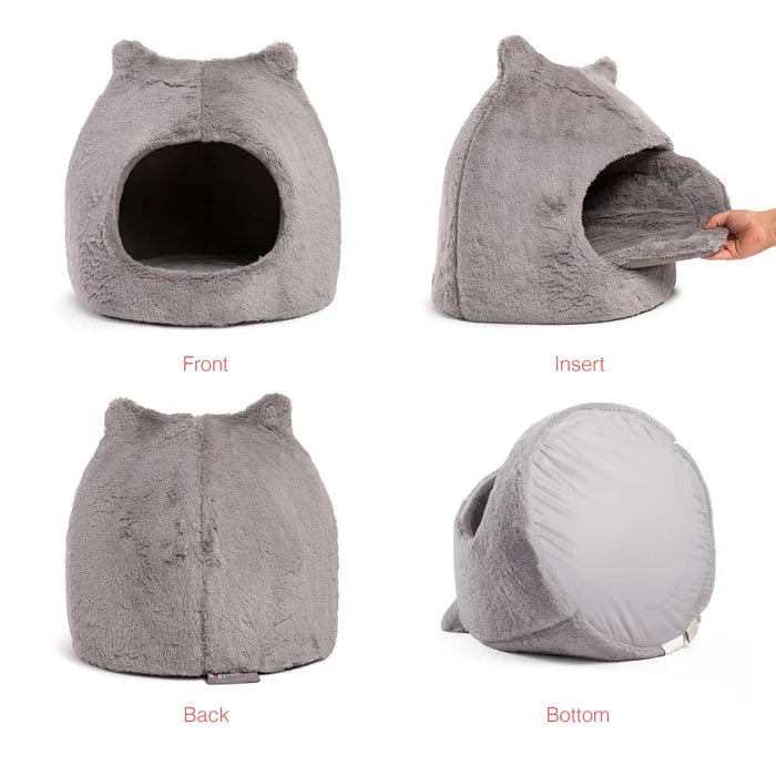 Best Friends by Sheri Meow Hut Fur Grey SM