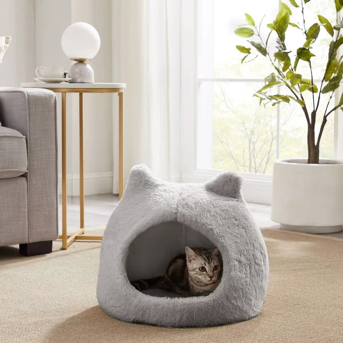 Best Friends by Sheri Meow Hut Fur Grey SM