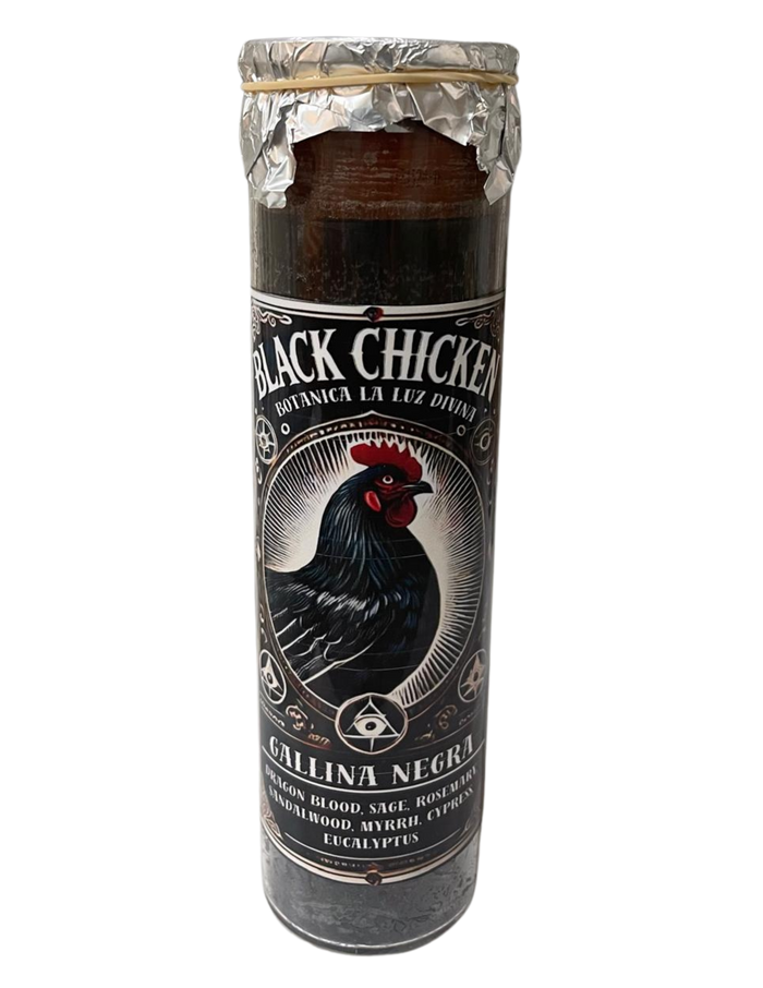 Black Hen  ( Gallina Negra )    Prepared Candle Botanica