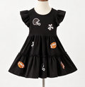 Black Sequin Football Dress