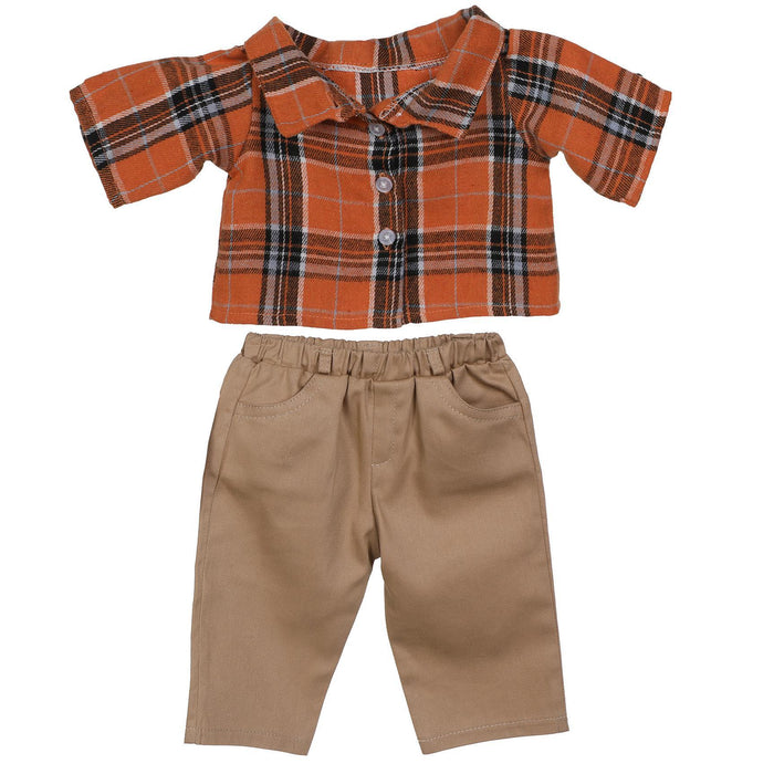 BLC C Outfit 2pc Plaid & Khaki Fits 20"