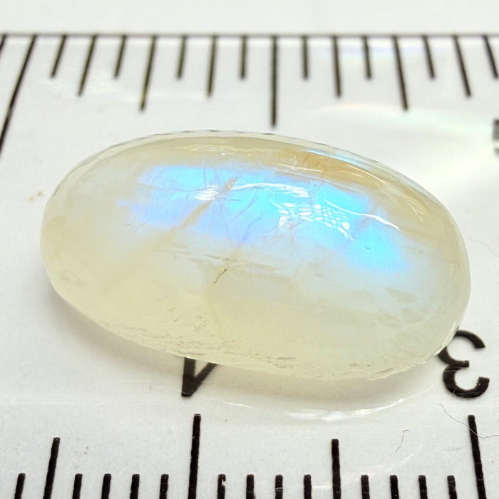 Blue Sheen Moonstone Cabochon, 7.84ct, Tanzania, Untreated Unheated