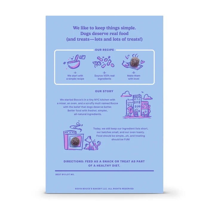 Bocce's Bakery PB + Blueberry Crispies Dog Treats 10oz
