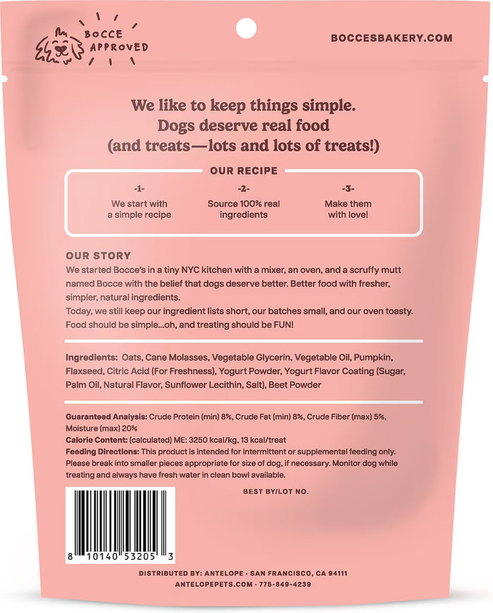 Bocce's Bakery Pumpk’n Swirl Froyo Soft & Chewy Dog Treats 6oz