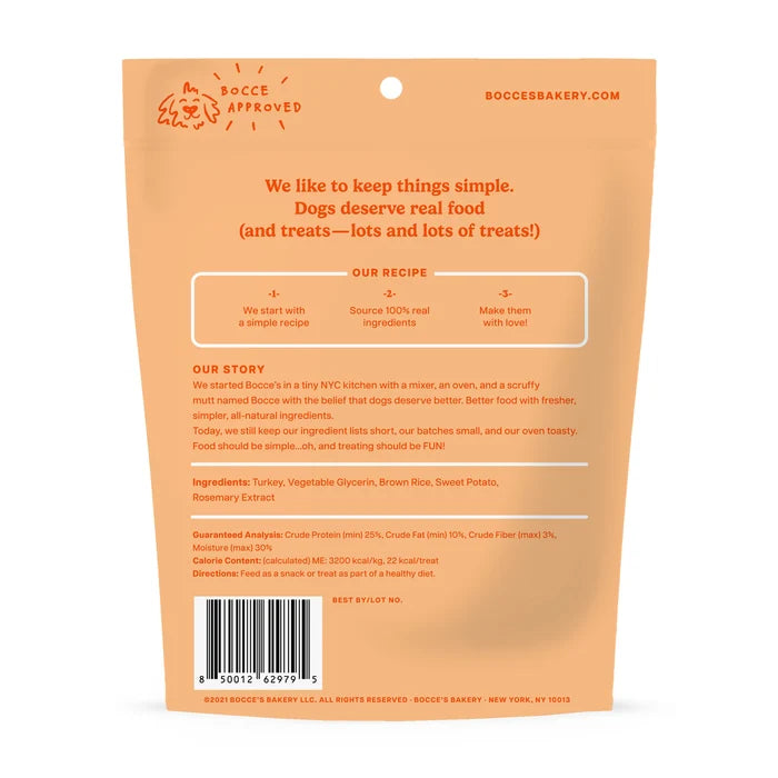 Bocce's Bakery Turkey Grazers Jerky Sticks Dog Treats 4oz