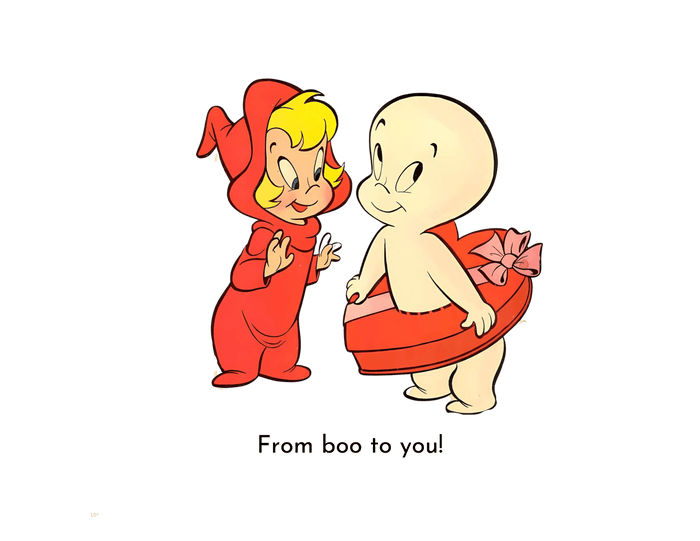 Boo to You! The Friendly Ghost's Sweetly Spooky Valentine ❤️👻 - Unisex Jersey Short Sleeve V-Neck Tee - Whippie's