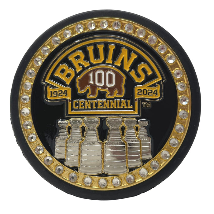 Boston Bruins 100th Anniversary Medallion Puck