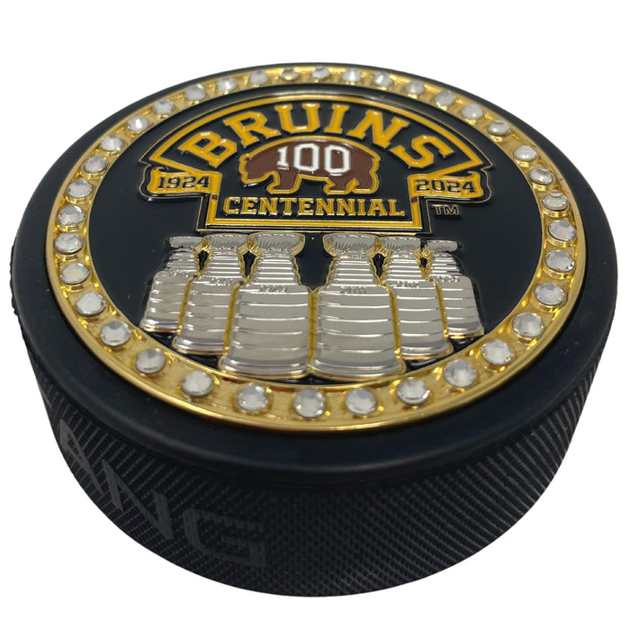 Boston Bruins 100th Anniversary Medallion Puck