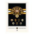 Boston Bruins 100th Anniversary Print - 12" x 16" Logos to History