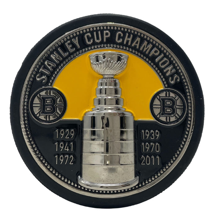 Boston Bruins Puck - Ultra 3D Stanley Cup Medallion