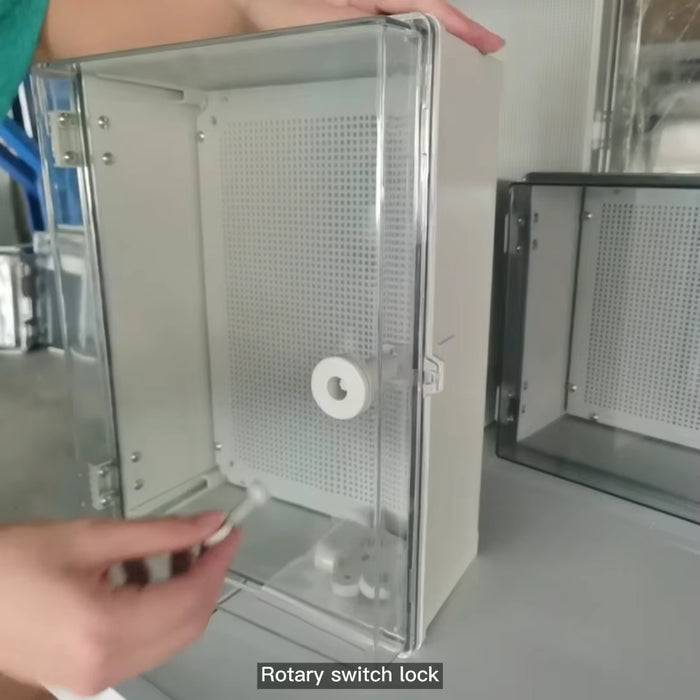 Buckle Plastic Distribution Box FD-ST 400×300×170 with Lock Transparent Cover