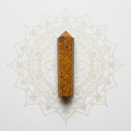Calligraphy Jasper Wand Double-Terminated Brown Crystal Point