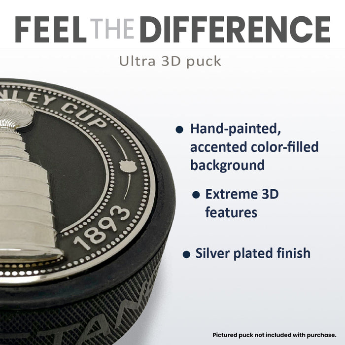 Carolina Hurricanes Puck - Ultra 3D Stanley Cup Medallion