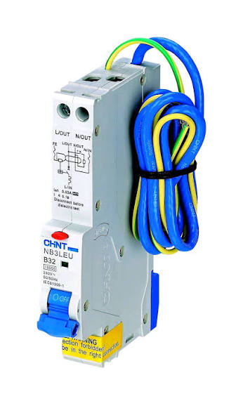 CHINT NB3LE-32 RCBO 1P+N 32A C-Curve 30mA 6kA Residual Current Circuit Breaker with Overcurrent Protection
